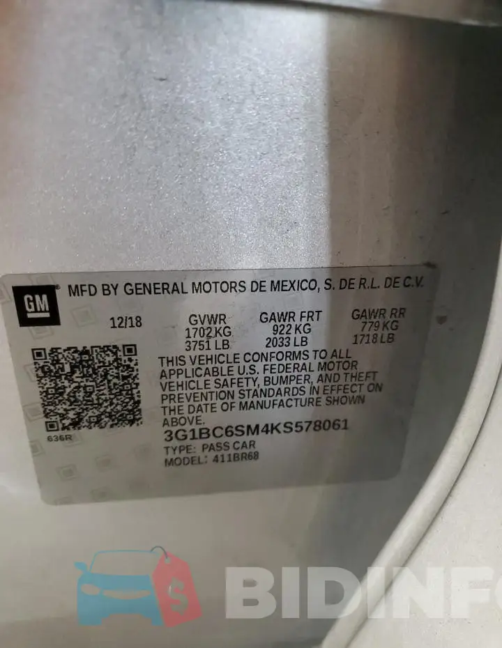 3G1BC6SM4KS578061 Photo# 12