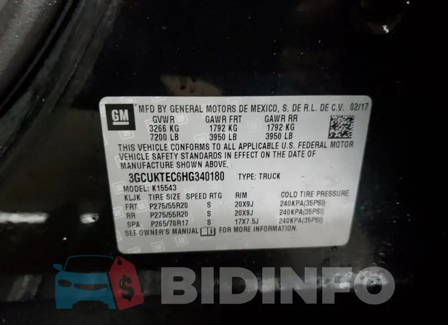 3GCUKTEC6HG340180 Photo# 12