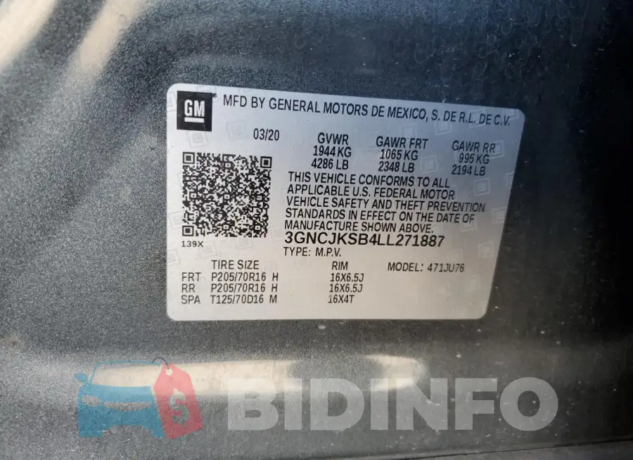 3GNCJKSB4LL271887 Photo# 14