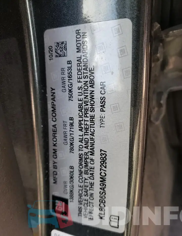 KL8CB6SA9MC729837 Photo# 12
