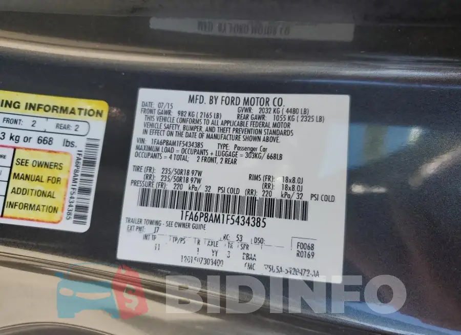 1FA6P8AM1F5434385 Photo# 12