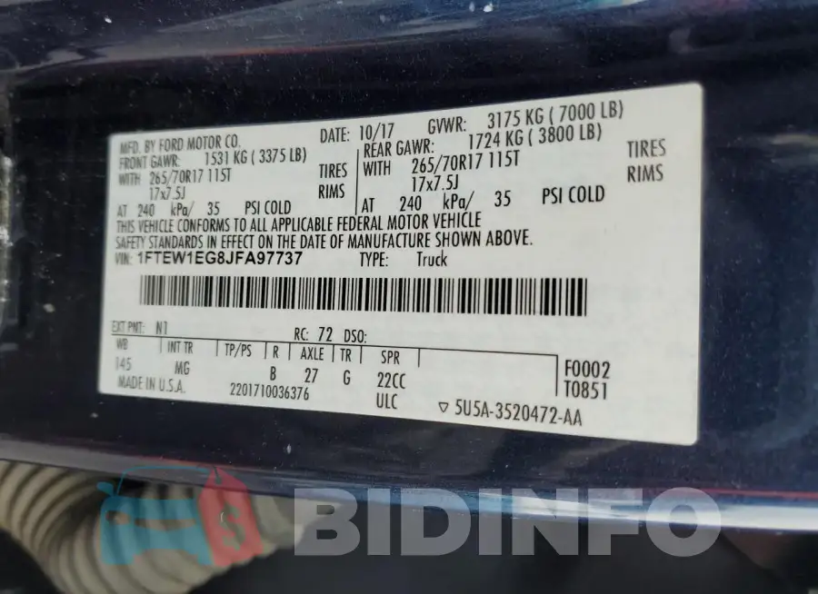 1FTEW1EG8JFA97737 Photo# 12