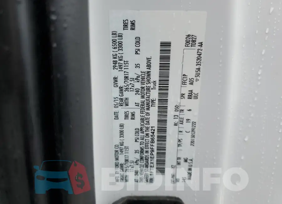 1FTEX1EP9FFB65421 Photo# 13