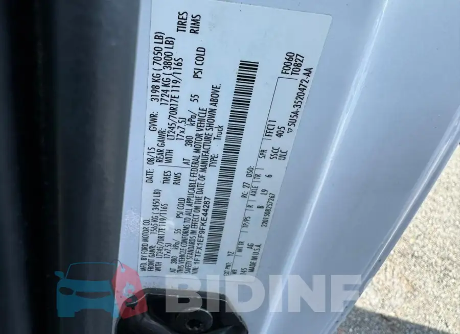 1FTFX1EF9FKE44287 Photo# 10
