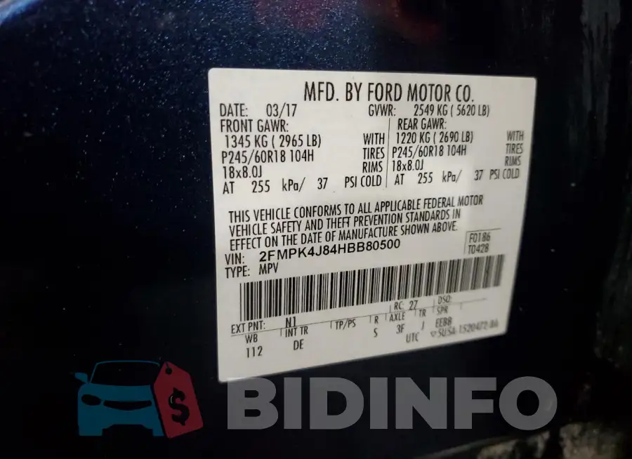 2FMPK4J84HBB80500 Photo# 13