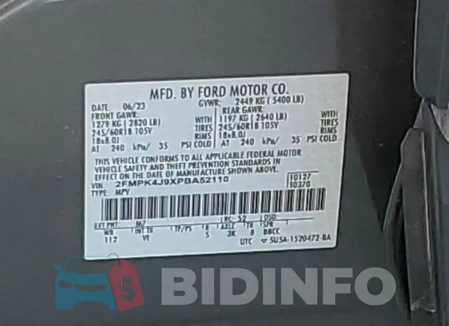 2FMPK4J9XPBA52110 Photo# 12