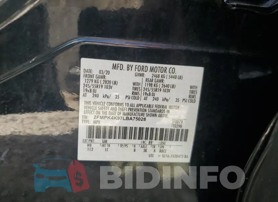 2FMPK4K97LBA75028 Photo# 12