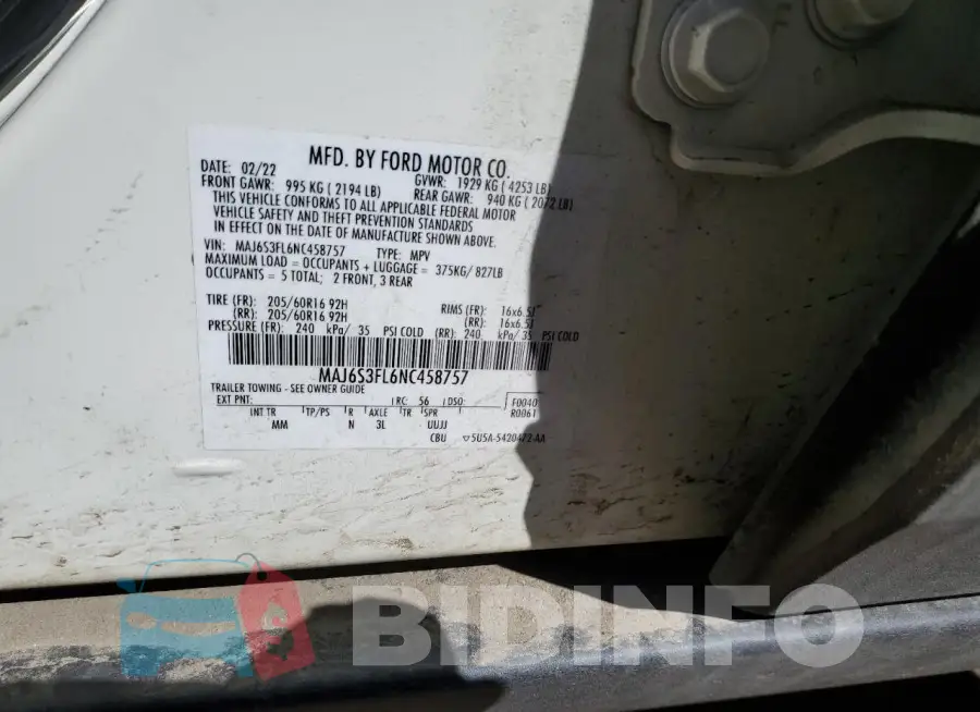 MAJ6S3FL6NC458757 Photo# 13