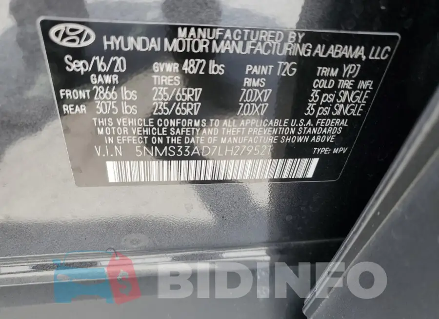 5NMS33AD7LH279521 Photo# 12