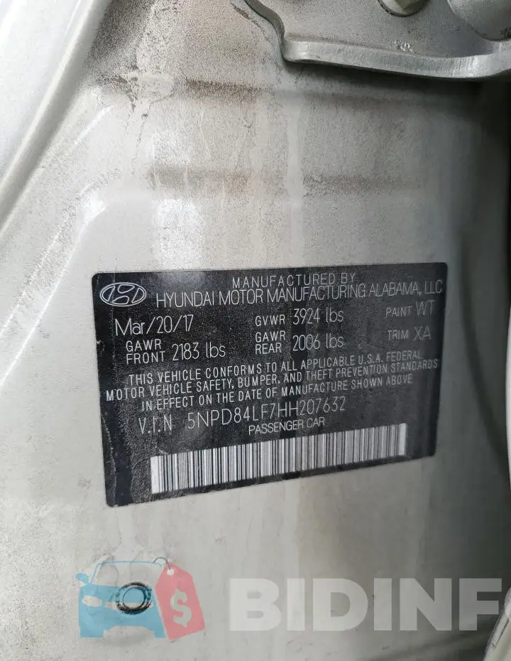 5NPD84LF7HH207632 Photo# 12