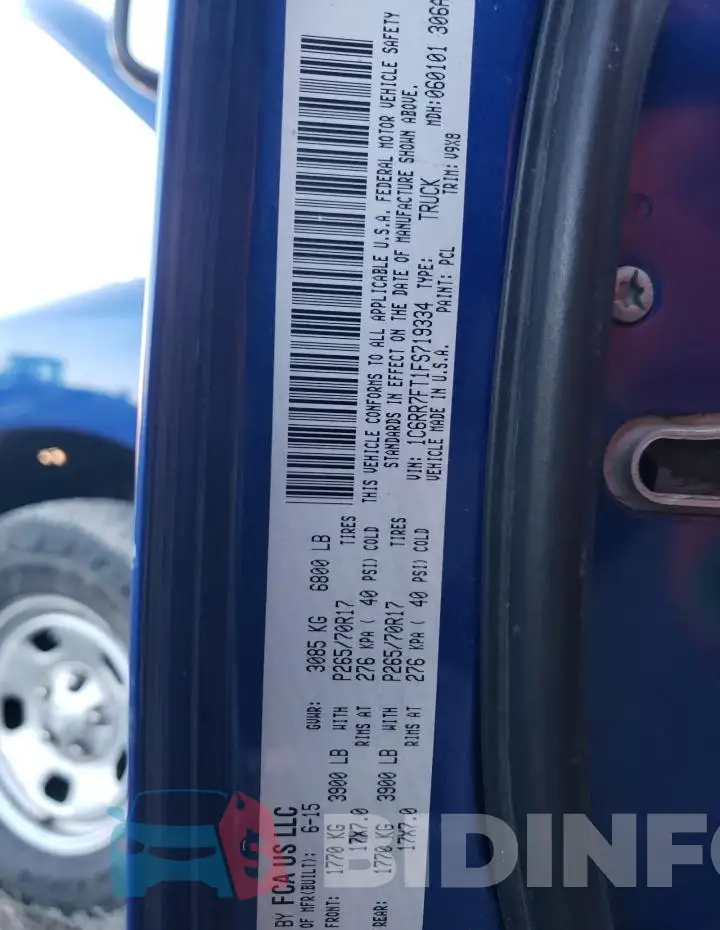 1C6RR7FT1FS719334 Photo# 12