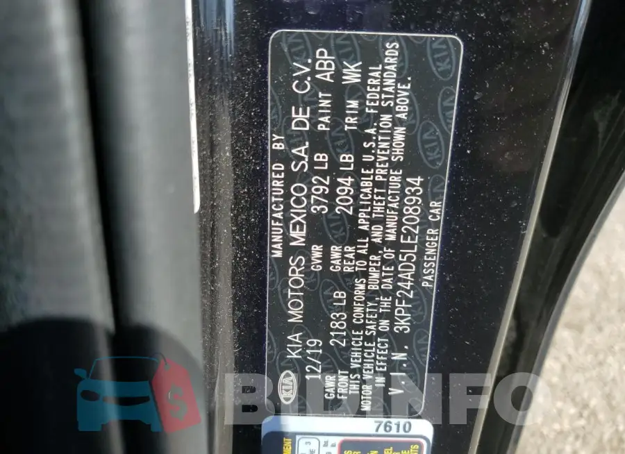 3KPF24AD5LE208934 Photo# 12
