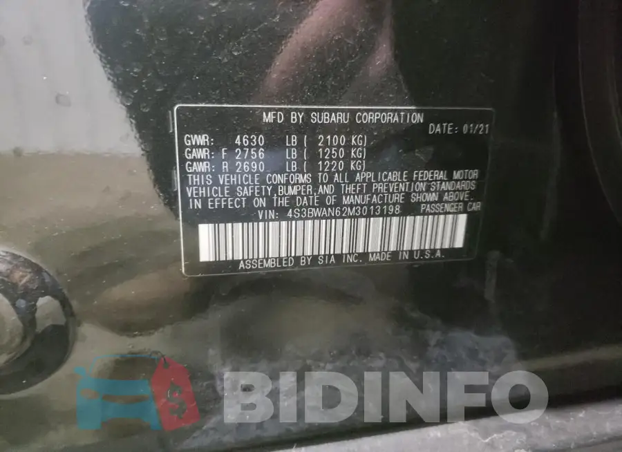 4S3BWAN62M3013198 Photo# 12