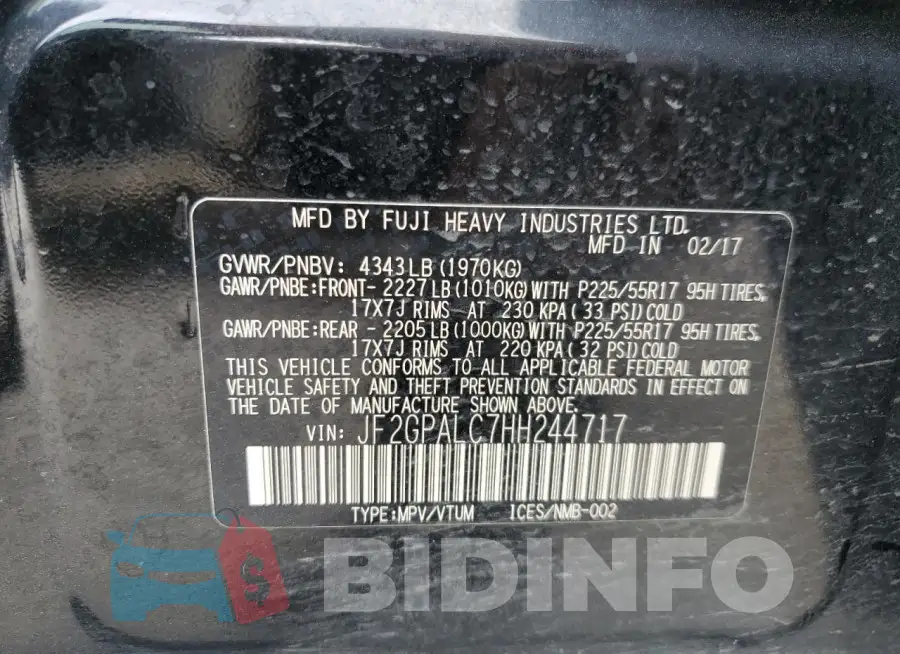 JF2GPALC7HH244717 Photo# 13