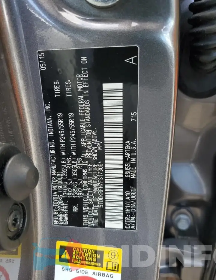 5TDDKRFH7FS173064 Photo# 13