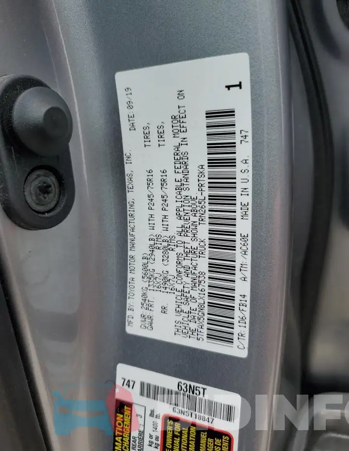 5TFAX5GN8LX167538 Photo# 12