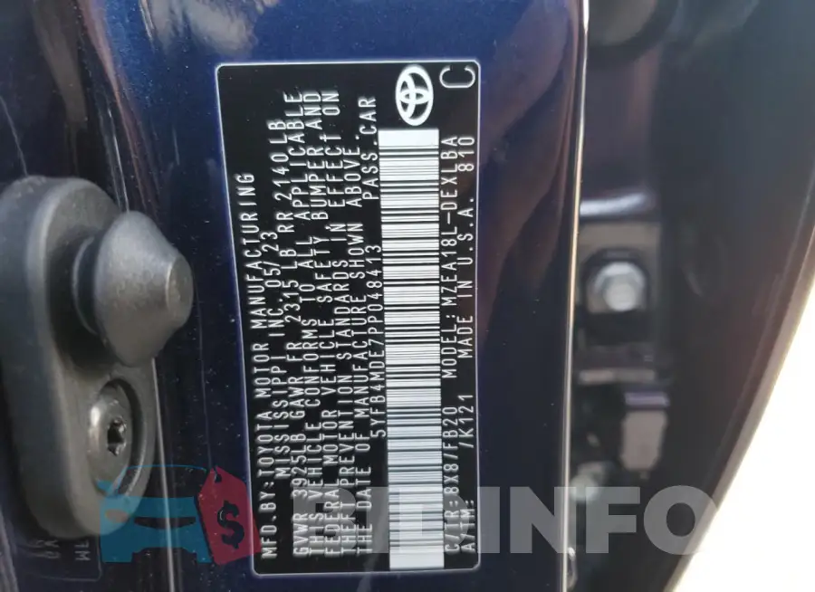 5YFB4MDE7PP048413 Photo# 13