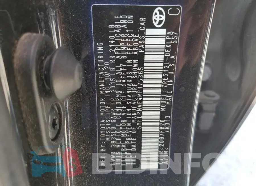 5YFEPMAE4MP175365 Photo# 12