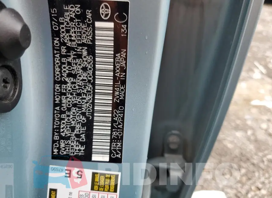 JTDZN3EU5FJ040535 Photo# 12