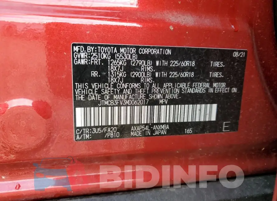 JTMCB3FV3MD062017 Photo# 12