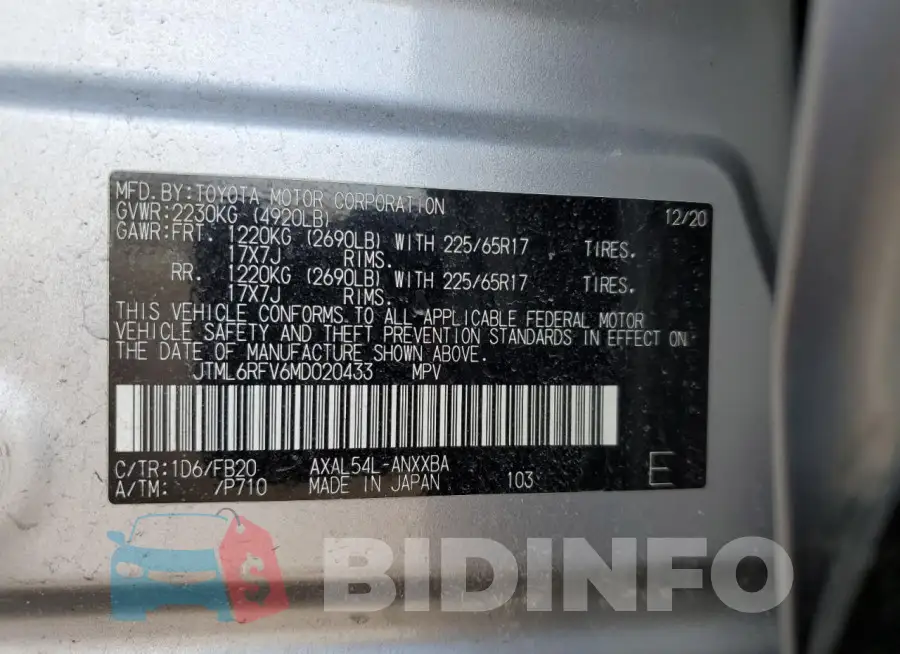 JTML6RFV6MD020433 Photo# 13