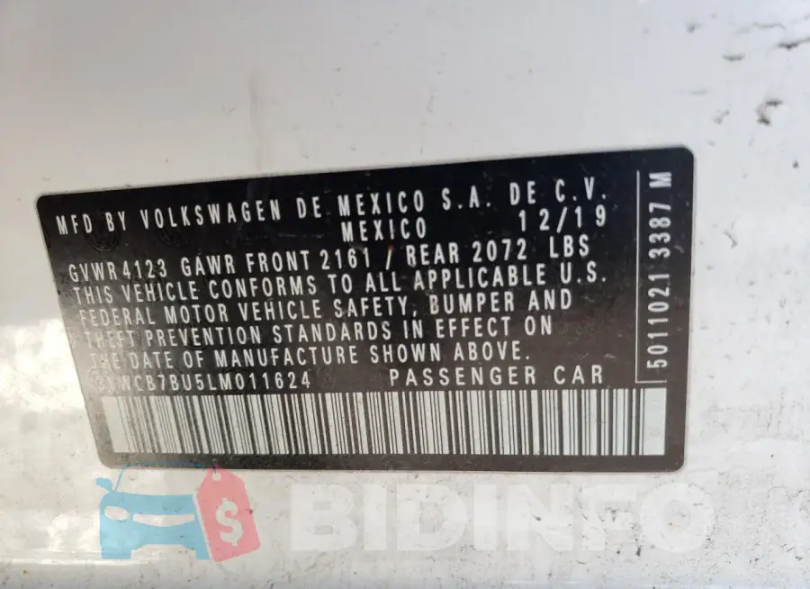 3VWCB7BU5LM011624 Photo# 13