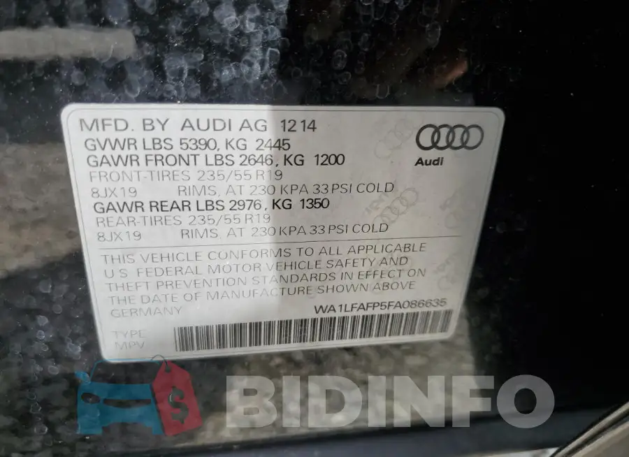 WA1LFAFP5FA086635 Photo# 13