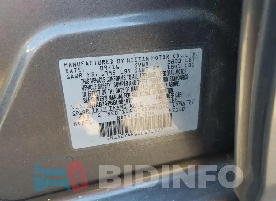 3N1AB7AP6GL681977 Photo# 12