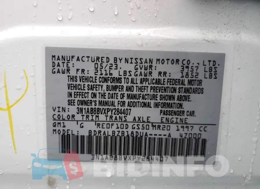 3N1AB8BVXPY284407 Photo# 13