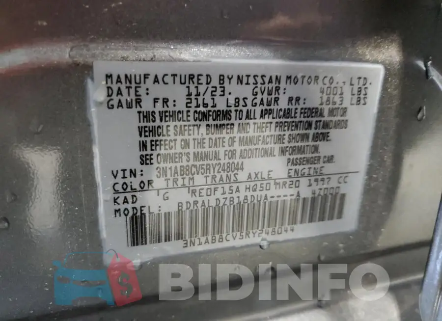 3N1AB8CV5RY248044 Photo# 12