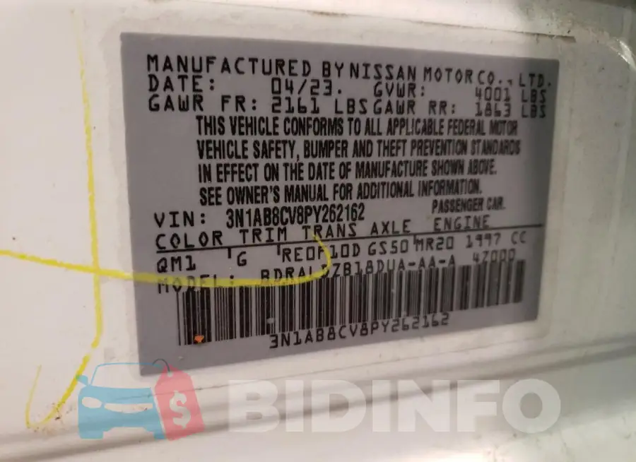 3N1AB8CV8PY262162 Photo# 12