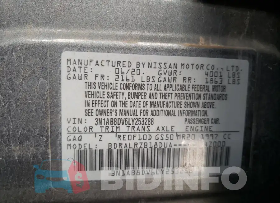 3N1AB8DV6LY253288 Photo# 12