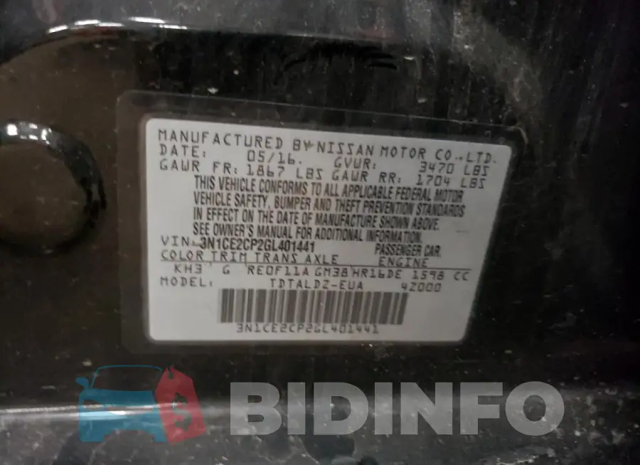 3N1CE2CP2GL401441 Photo# 12