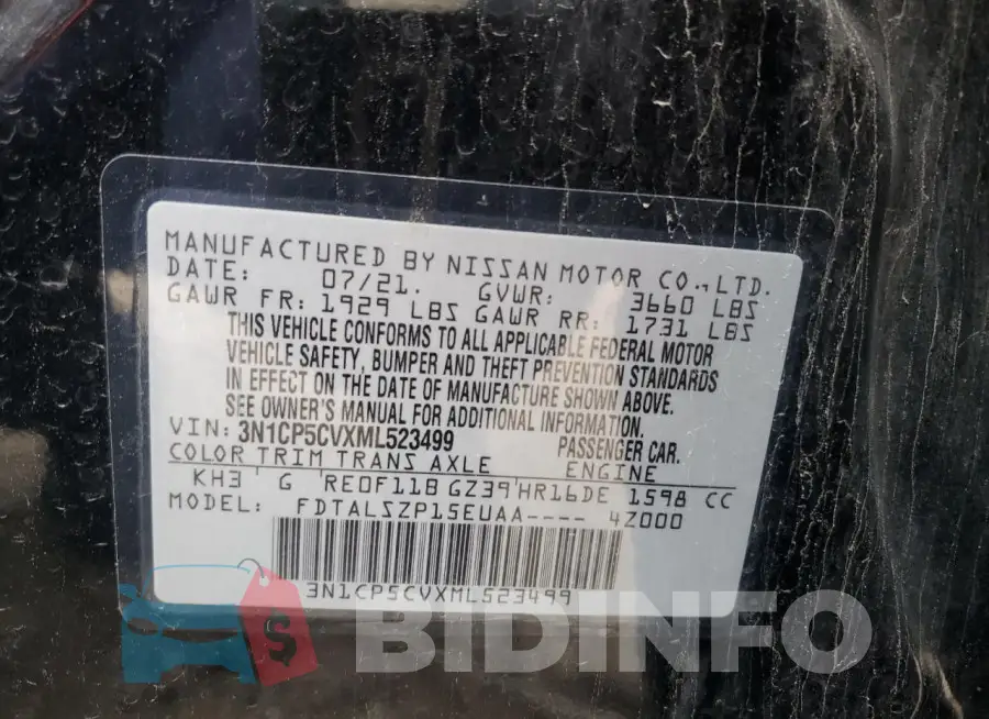 3N1CP5CVXML523499 Photo# 13