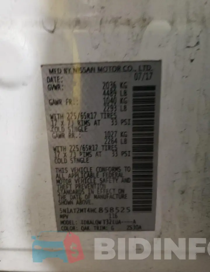 5N1AT2MT4HC858525 Photo# 13