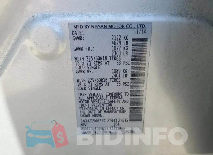 5N1AT2MV7FC790266 Photo# 12