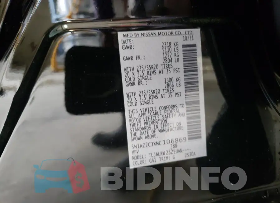5N1AZ2CJXNC106869 Photo# 12