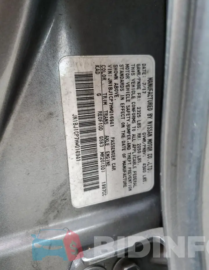 JN1BJ1CP7HW016941 Photo# 12
