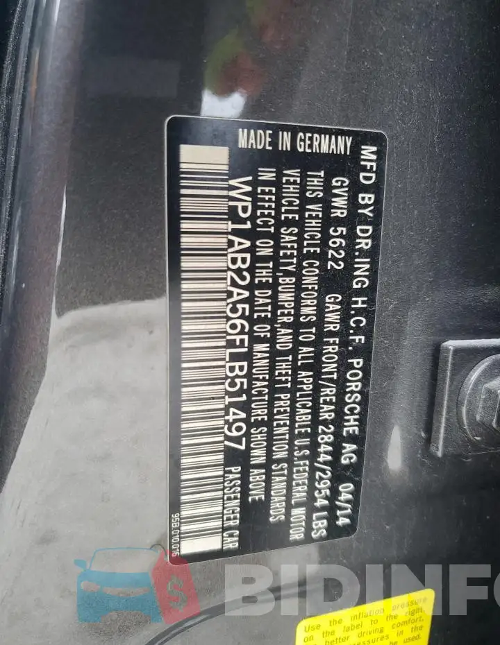 WP1AB2A56FLB51497 Photo# 12