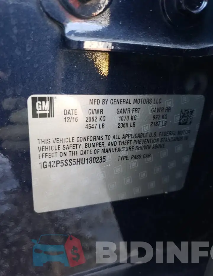1G4ZP5SS5HU180235 Photo# 13