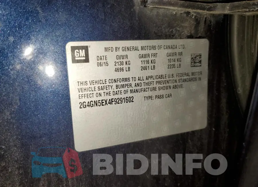 2G4GN5EX4F9291602 Photo# 12