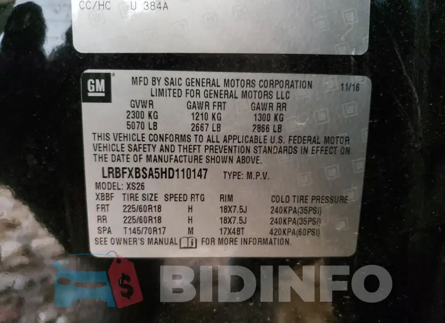 LRBFXBSA5HD110147 Photo# 13