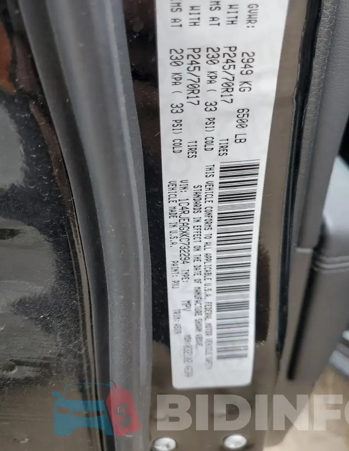 1C4RJEAGXKC732294 Photo# 13