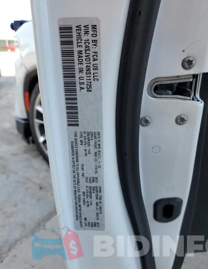 1C4SJVDT4NS117258 Photo# 13