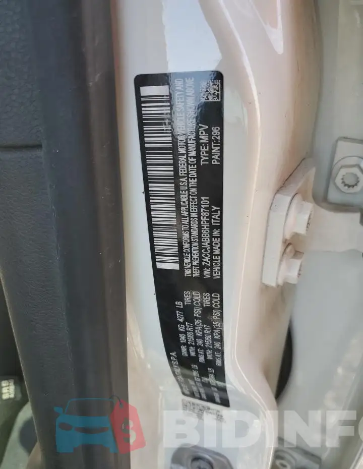 ZACCJABB6HPF87101 Photo# 12