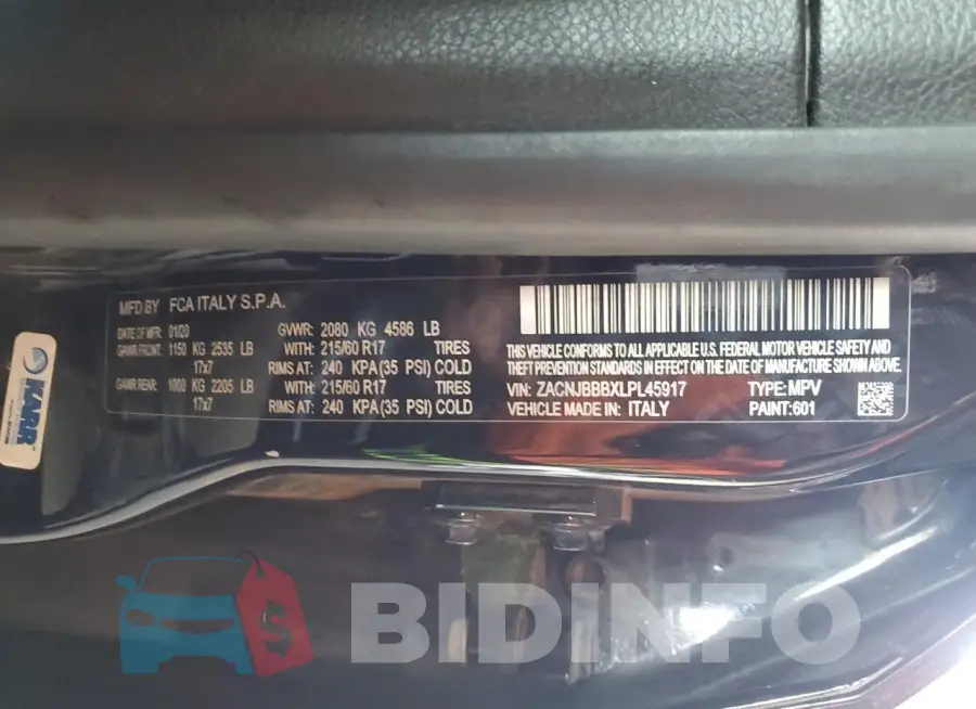 ZACNJBBBXLPL45917 Photo# 12
