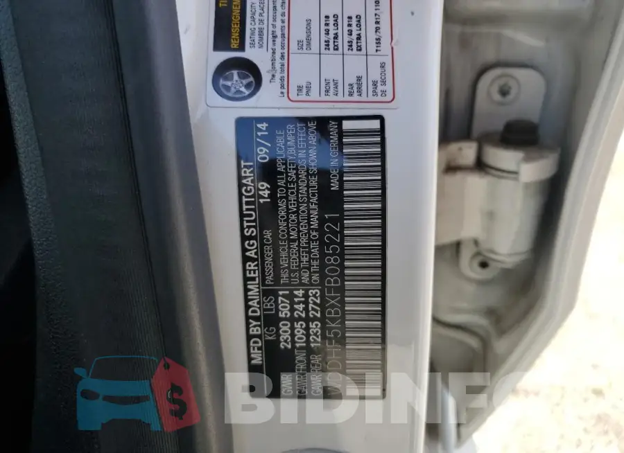 WDDHF5KBXFB085221 Photo# 13
