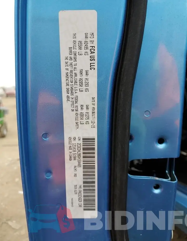 2C3CDXL98GH164465 Photo# 12