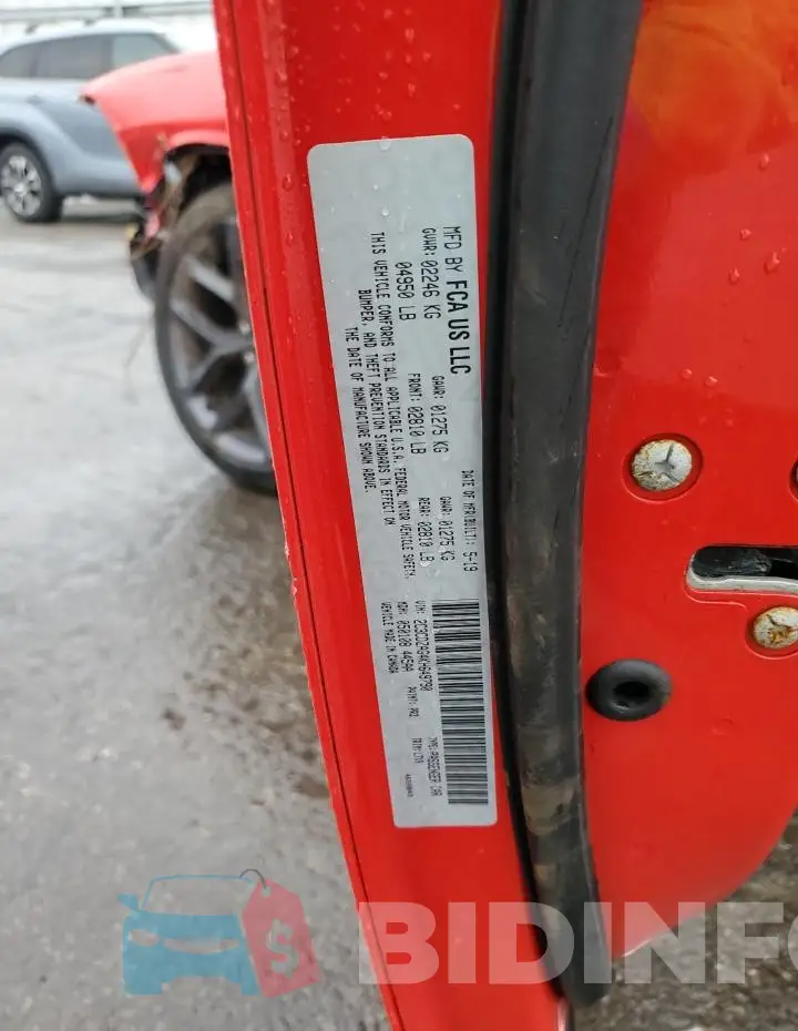 2C3CDZAG4KH649790 Photo# 13