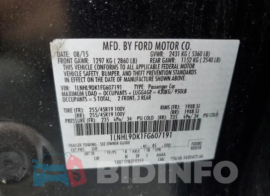 1LNHL9DK1FG607191 Photo# 12